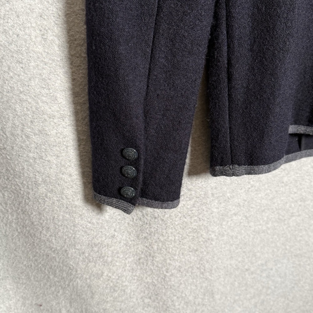 Brooks Brothers 346 Blazer Womens Small Navy Blue Wool Elbow Patch Jacket - Picture 12 of 12